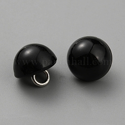 1-Loch-Ösenknöpfe aus Kunststoffimitationsperlen&nbsp;BUTT-WH0028-75C