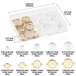 Наборы для изготовления соединителей для кабошонов из нержавеющей стали 201 своими руками DIY-FS0008-30