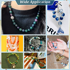 780 шт. двухцветные стеклянные и стеклянные бусины с эффектом кракле&nbsp;GLAA-PH0004-39