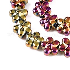電気メッキガラスビーズセット  花  カメリア  12x12.5x7mm  穴：1mm  約54~55個/連  24.57~24.96インチ（62.4~63.4cm）&nbsp;EGLA-T028-02K