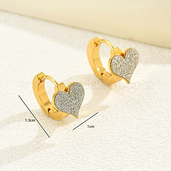 Классические серьги-кольца в форме сердца из нержавеющей стали 201&nbsp;FQ6847-1