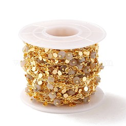 Цепочки из бисера из натурального белого лабрадорита CHC-K012-01G-09