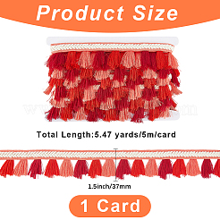 5.47 ярд полиэстеровой кружевной отделки с бахромой в этническом стиле&nbsp;SRIB-CY0001-32B