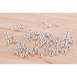 925 стерлингов серебряные шарики Spacer&nbsp;LS-STER-WH0006-02A-S