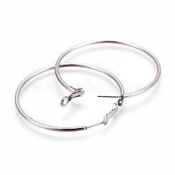 Серьги-кольца из нержавеющей стали 201&nbsp;EJEW-F188-24P-C