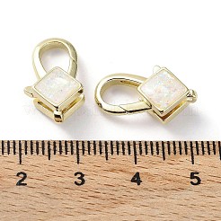 ラックメッキ真鍮カニカン  合成オパールと  カドミウムフリー＆鉛フリー  長持ちメッキ  18KGP本金メッキ  菱形  18x11x7mm  穴：1.2mm&nbsp;KK-C041-01B-G