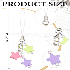 1 шт смола со сплавом и нейлоновым шнуром мобильные аксессуары украшения&nbsp;HJEW-LP0002-12B