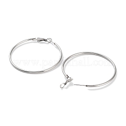 Не тускнеющее кольцо 304 нержавеющая сталь серьги-кольца для женщин и мужчин EJEW-B049-02F-P