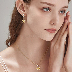 8 шт. Покрытие стойки латунь микропаве прозрачные подвески из кубического циркония FIND-HY0003-74