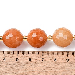 Натуральный красный авантюрин бисер нитей G-C249-A26-16MM