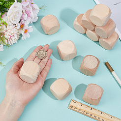 Необработанные деревянные пустые игральные кости&nbsp;WOOD-WH0048-06B