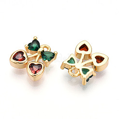 Латунные микро проложить кубического циркония подвески KK-N261-94A-G