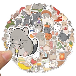 50 Stück wasserfeste Maus-PVC-Cartoon-Aufkleber&nbsp;STIC-T0001-10