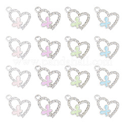 16 stücke 4 farben legierung strass anhänger&nbsp;RB-TA0001-39