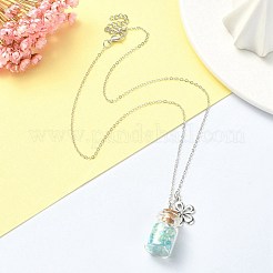 Колье с подвеской из цветочного сплава NJEW-FZ00021