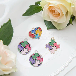 Подвески из сплава эмали 40шт 10 стиля&nbsp;ENAM-NB0002-04