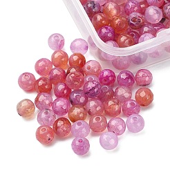 130шт окрашенные нити из натуральных многоцветных агатовых бусин G-YW0001-29C