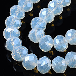 Chapelets de perles en verre électroplaqué&nbsp;EGLA-A034-J8mm-A04