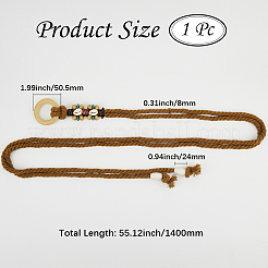 Ручная работа тканые хлопчатобумажные льняные пояса-цепочки для женщин дамское платье AJEW-WH20017-75A