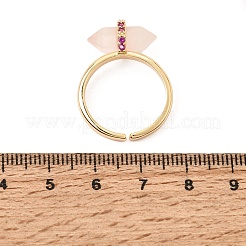Bagues ouvertes en laiton avec micro pavé de zircones cubiques pour femmes&nbsp;GG-CBA0B5A-03G-04