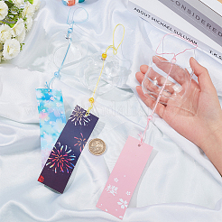 3 шт. 3 стиля японских стеклянных круглых колокольчиков HJEW-BC0001-53