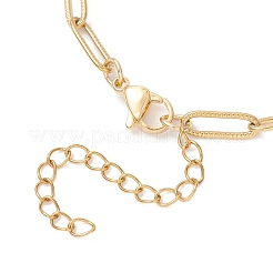 Изготовление браслета-цепочки из канцелярской скрепки толщиной 4 мм из нержавеющей стали 304 AJEW-JB01431