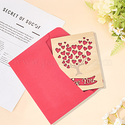 Valentinstag-Grußkarten aus Holz&nbsp;DIY-CP0011-91C