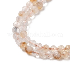 Природный желтый кварц нитей бисера G-K366-C11-4mm