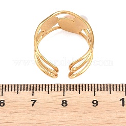 Anillos abiertos para puños de acero inoxidable 304&nbsp;RJEW-E300-03G