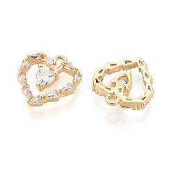 Подвески из латуни с прозрачным фианитом KK-T077-36G