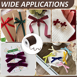 100 ярд односторонней бархатной ленты DIY-WH0656-16A