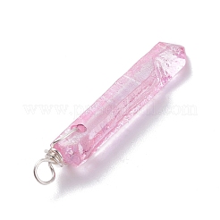 Гальванизированные натуральные кварцевые подвески PALLOY-JF01255-01