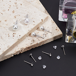 300 шт. фурнитура для сережек-гвоздиков из нержавеющей стали 304&nbsp;EJEW-BBC0001-67A