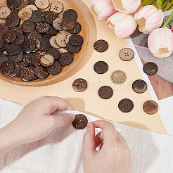 100 шт. 2 стиля кокосовых пуговиц&nbsp;BUTT-UN0001-36