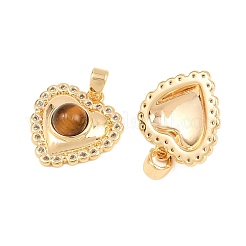 Природных тигровый глаз подвески&nbsp;KK-H538-11G