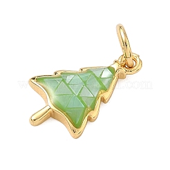 Рождественские латунные эмалевые подвески&nbsp;KK-H534-08G-01