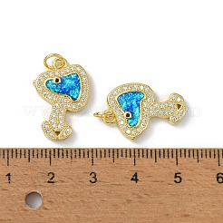 Латунные микро проложить кубического циркония подвески KK-A197-08G