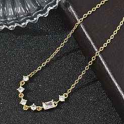 Braccialetti in ottone con micro pavé di zirconi trasparenti&nbsp;BJEW-E114-01C-G