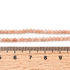 Натуральный персиковый лунный камень X-G-F619-19A-2mm