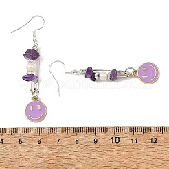 Pendientes colgantes de piedra preciosa natural&nbsp;EJEW-JE07405