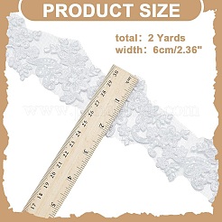 2 ярд полиэстерового цветочного кружева с пластиковыми бусинами OCOR-AR0001-83A