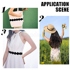 2 ярд цветочной кружевной отделки из полиэстера&nbsp;OCOR-CY0002-69B