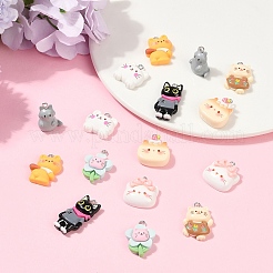 16шт 8 стиля непрозрачные подвески из смолы&nbsp;RESI-YW0003-17