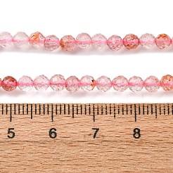 Природного кварца клубники нитей бисера G-C226-B04-4mm