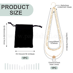Латунные двухслойные ожерелья NJEW-TAC0020