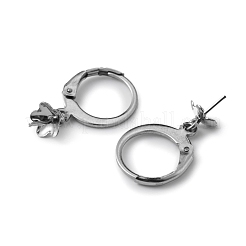 314ステンレススチールフレンチフックピアス金具  片穴パーツ用  ステンレス鋼色  20mm  ピン：0.7mm&nbsp;STAS-WH0036-07P