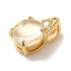 Латунные микропаве прозрачные подвески с фианитом KK-M278-06G