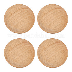 4 tapis de tasse en bois.&nbsp;AJEW-MB0001-18B