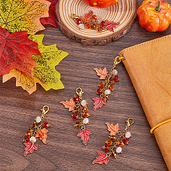 8 x Thanksgiving-Anhänger aus Legierung und Acryl.&nbsp;HJEW-SC0001-76C