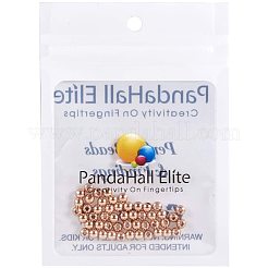 Латунные круглые разделительные бусины с покрытием стойки и вакуумным покрытием pvd&nbsp;KK-PH0004-13RG-RS